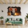 Elephant Wall Decal - Self Adhesive Wall Decal, Animal Wall Decal, Bedroom Wall Sticker, Removable Vinyl, Wall Decoration