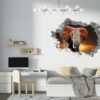 Elephant Wall Decal - Self Adhesive Wall Decal, Animal Wall Decal, Bedroom Wall Sticker, Removable Vinyl, Wall Decoration