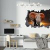 Elephant Wall Decal - Self Adhesive Wall Decal, Animal Wall Decal, Bedroom Wall Sticker, Removable Vinyl, Wall Decoration