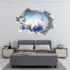 Flower Wall Decal - Butterfly Wall Sticker, Removable Vinyl, Wall Decoration, Vinyl Sticker, Flower Wall Art, Easy to Install