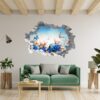 Flower Wall Decal - Butterfly Wall Sticker, Removable Vinyl, Wall Decoration, Vinyl Sticker, Flower Wall Art, Easy to Install