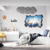 Flower Wall Decal - Butterfly Wall Sticker, Removable Vinyl, Wall Decoration, Vinyl Sticker, Flower Wall Art, Easy to Install