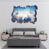 Flower Wall Decal - Butterfly Wall Sticker, Removable Vinyl, Wall Decoration, Vinyl Sticker, Flower Wall Art, Easy to Install