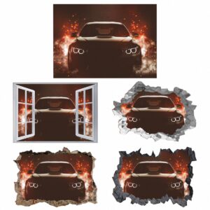 Supersport Car Wall Decal - Self Adhesive Wall Sticker, Vinyl Decal, Car Wall Decal, Car Wall Mural