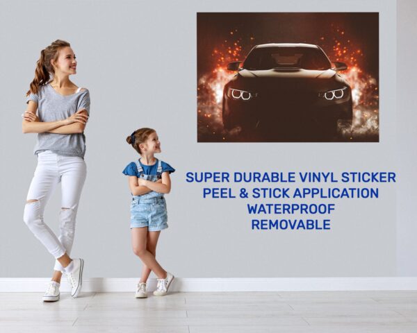 Supersport Car Wall Decal - Self Adhesive Wall Sticker, Vinyl Decal, Car Wall Decal, Car Wall Mural