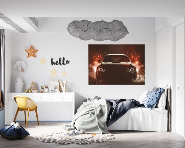 Supersport Car Wall Decal - Self Adhesive Wall Sticker, Vinyl Decal, Car Wall Decal, Car Wall Mural