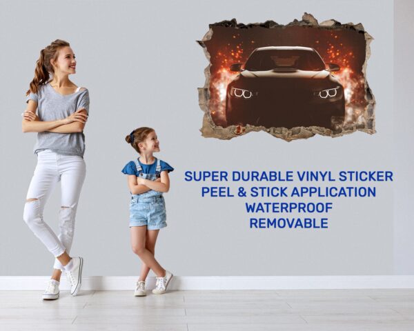 Supersport Car Wall Decal - Self Adhesive Wall Sticker, Vinyl Decal, Car Wall Decal, Car Wall Mural