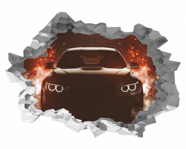 Supersport Car Wall Decal - Self Adhesive Wall Sticker, Vinyl Decal, Car Wall Decal, Car Wall Mural