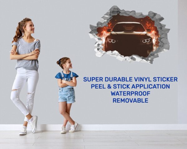 Supersport Car Wall Decal - Self Adhesive Wall Sticker, Vinyl Decal, Car Wall Decal, Car Wall Mural