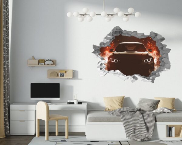 Supersport Car Wall Decal - Self Adhesive Wall Sticker, Vinyl Decal, Car Wall Decal, Car Wall Mural