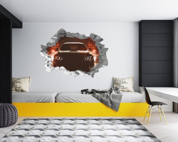 Supersport Car Wall Decal - Self Adhesive Wall Sticker, Vinyl Decal, Car Wall Decal, Car Wall Mural