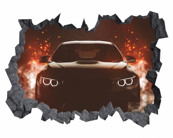 Supersport Car Wall Decal - Self Adhesive Wall Sticker, Vinyl Decal, Car Wall Decal, Car Wall Mural