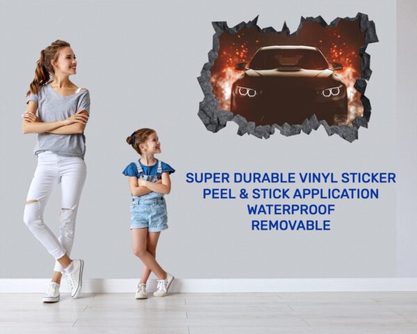 Supersport Car Wall Decal - Self Adhesive Wall Sticker, Vinyl Decal, Car Wall Decal, Car Wall Mural