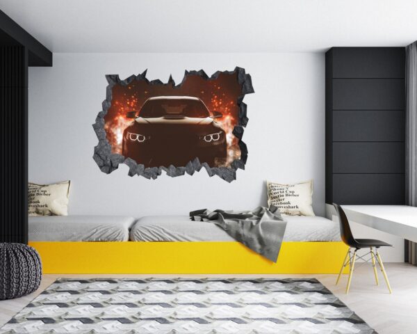 Supersport Car Wall Decal - Self Adhesive Wall Sticker, Vinyl Decal, Car Wall Decal, Car Wall Mural