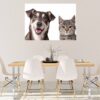 Dog and Cat Wall Art - Self Adhesive Wall Decal, Animal Wall Decal, Bedroom Wall Sticker, Removable Vinyl, Wall Decoration