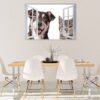 Dog and Cat Wall Art - Self Adhesive Wall Decal, Animal Wall Decal, Bedroom Wall Sticker, Removable Vinyl, Wall Decoration