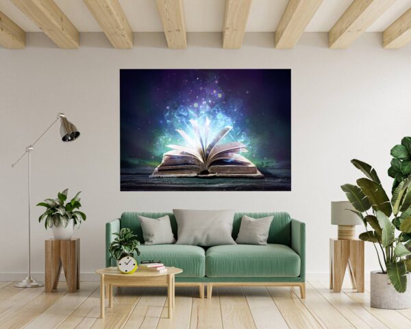 Book Wall Sticker - Fantasy Wall Art, Removable Wall Sticker, Wall Vinyl Sticker, Peel and Stick Wall Decal, Wall Sticker Print, Wall Sticker for Bedroom