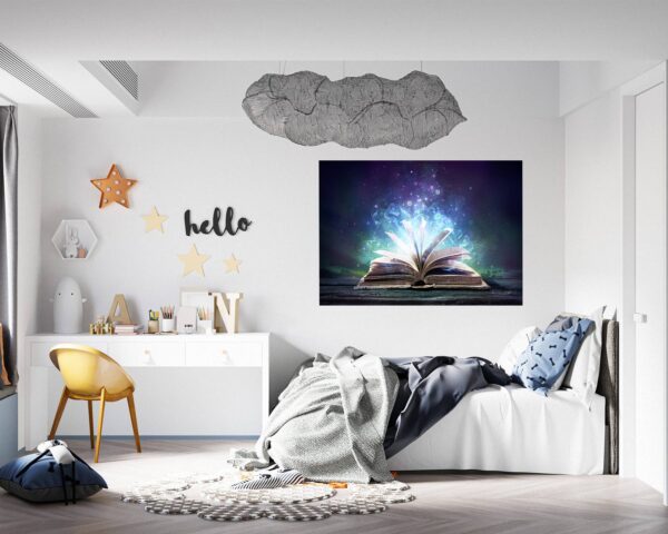 Book Wall Sticker - Fantasy Wall Art, Removable Wall Sticker, Wall Vinyl Sticker, Peel and Stick Wall Decal, Wall Sticker Print, Wall Sticker for Bedroom