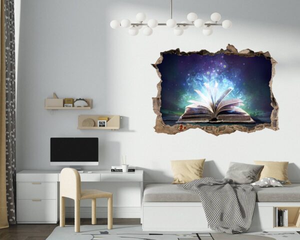 Book Wall Sticker - Fantasy Wall Art, Removable Wall Sticker, Wall Vinyl Sticker, Peel and Stick Wall Decal, Wall Sticker Print, Wall Sticker for Bedroom