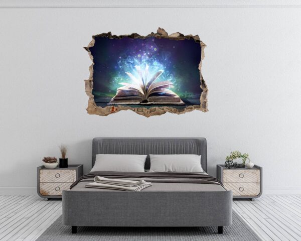 Book Wall Sticker - Fantasy Wall Art, Removable Wall Sticker, Wall Vinyl Sticker, Peel and Stick Wall Decal, Wall Sticker Print, Wall Sticker for Bedroom