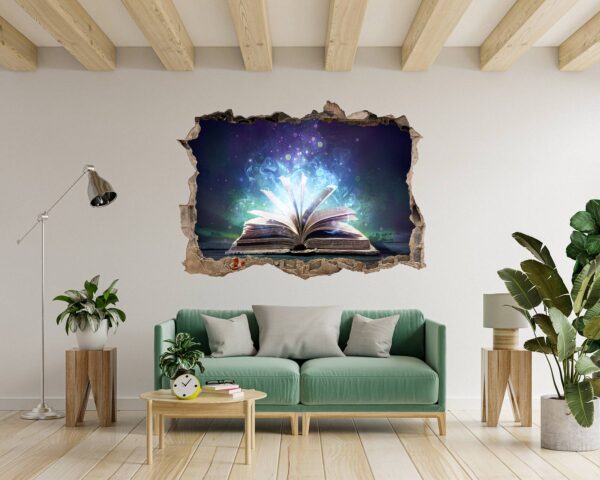 Book Wall Sticker - Fantasy Wall Art, Removable Wall Sticker, Wall Vinyl Sticker, Peel and Stick Wall Decal, Wall Sticker Print, Wall Sticker for Bedroom