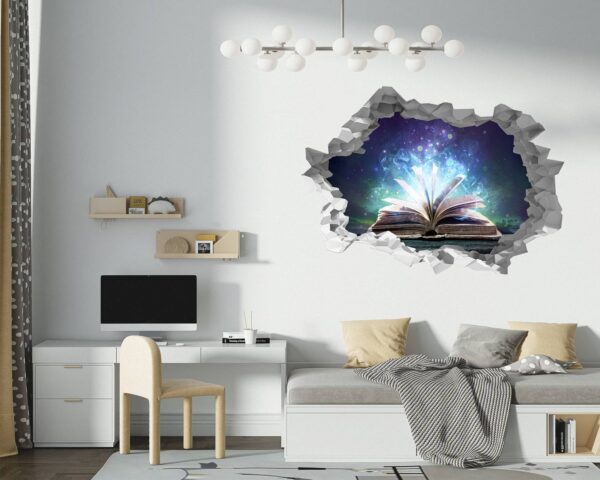 Book Wall Sticker - Fantasy Wall Art, Removable Wall Sticker, Wall Vinyl Sticker, Peel and Stick Wall Decal, Wall Sticker Print, Wall Sticker for Bedroom