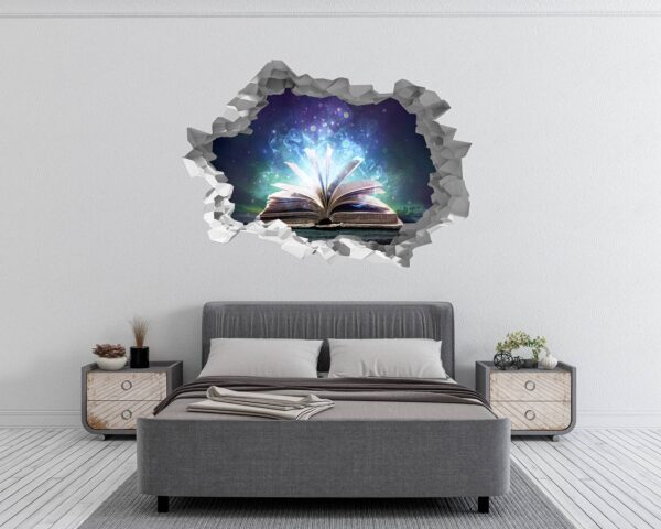 Book Wall Sticker - Fantasy Wall Art, Removable Wall Sticker, Wall Vinyl Sticker, Peel and Stick Wall Decal, Wall Sticker Print, Wall Sticker for Bedroom