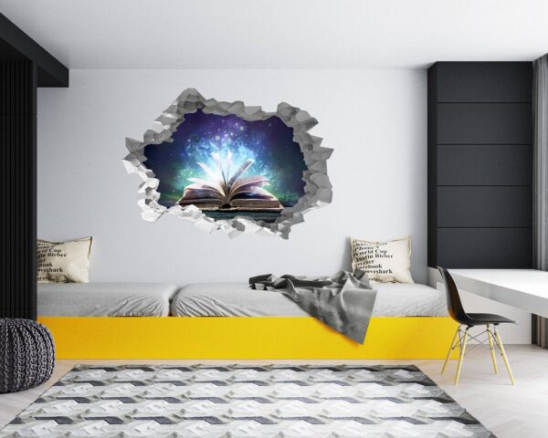 Book Wall Sticker - Fantasy Wall Art, Removable Wall Sticker, Wall Vinyl Sticker, Peel and Stick Wall Decal, Wall Sticker Print, Wall Sticker for Bedroom