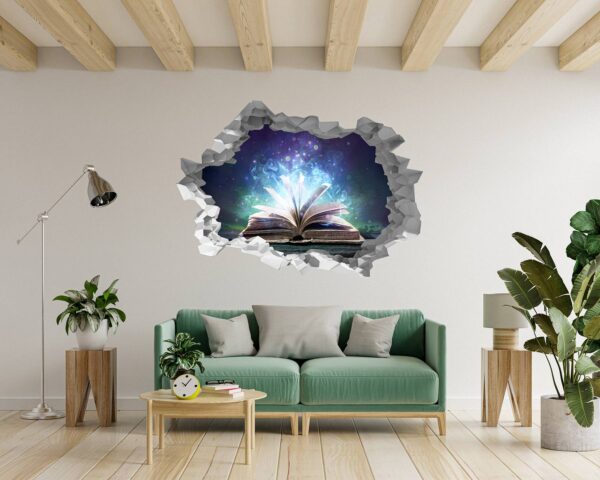 Book Wall Sticker - Fantasy Wall Art, Removable Wall Sticker, Wall Vinyl Sticker, Peel and Stick Wall Decal, Wall Sticker Print, Wall Sticker for Bedroom