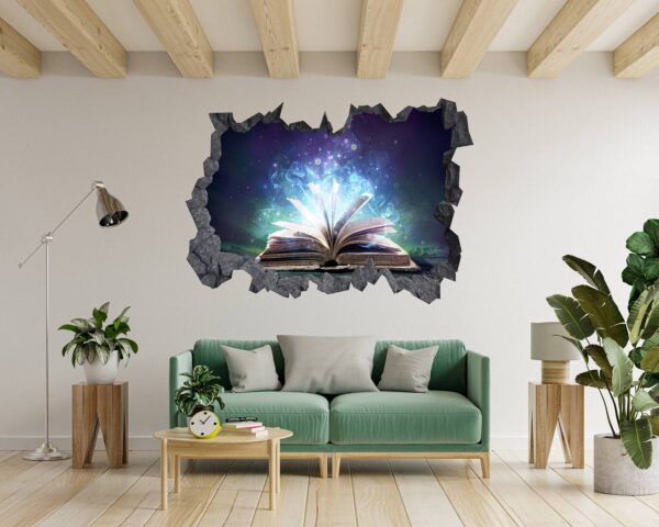 Book Wall Sticker - Fantasy Wall Art, Removable Wall Sticker, Wall Vinyl Sticker, Peel and Stick Wall Decal, Wall Sticker Print, Wall Sticker for Bedroom