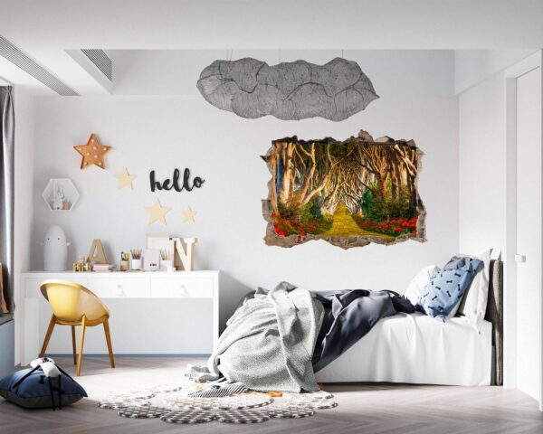 Wall Forest Mural - Self Adhesive Wall Sticker, Vinyl Wall Decal ,Nature Wall Sticker, Wall Decor for Bedroom, Easy To apply, Wall Decor, Living Room Wall Sticker