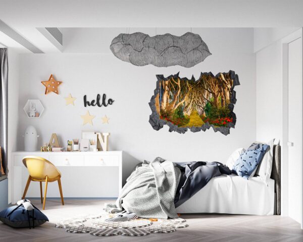 Wall Forest Mural - Self Adhesive Wall Sticker, Vinyl Wall Decal ,Nature Wall Sticker, Wall Decor for Bedroom, Easy To apply, Wall Decor, Living Room Wall Sticker