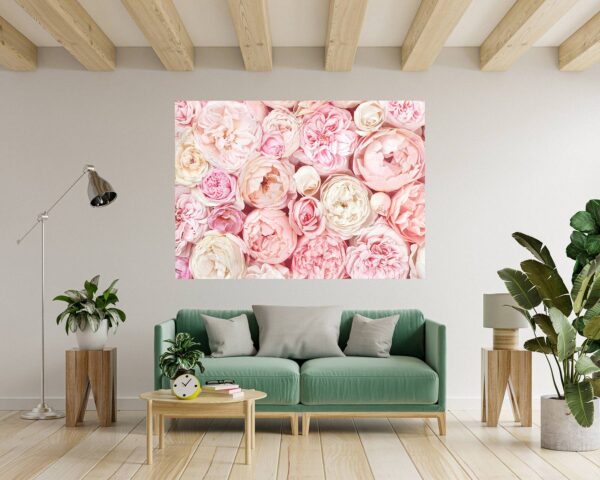 Peonies Wall Sticker - Flower Wall Decal, Self Adhesive, Removable Vinyl, Easy to Install, Wall Decoration, Flower Wall Mural