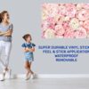 Peonies Wall Sticker - Flower Wall Decal, Self Adhesive, Removable Vinyl, Easy to Install, Wall Decoration, Flower Wall Mural