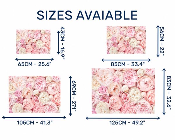 Peonies Wall Sticker - Flower Wall Decal, Self Adhesive, Removable Vinyl, Easy to Install, Wall Decoration, Flower Wall Mural