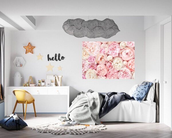 Peonies Wall Sticker - Flower Wall Decal, Self Adhesive, Removable Vinyl, Easy to Install, Wall Decoration, Flower Wall Mural