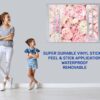 Peonies Wall Sticker - Flower Wall Decal, Self Adhesive, Removable Vinyl, Easy to Install, Wall Decoration, Flower Wall Mural