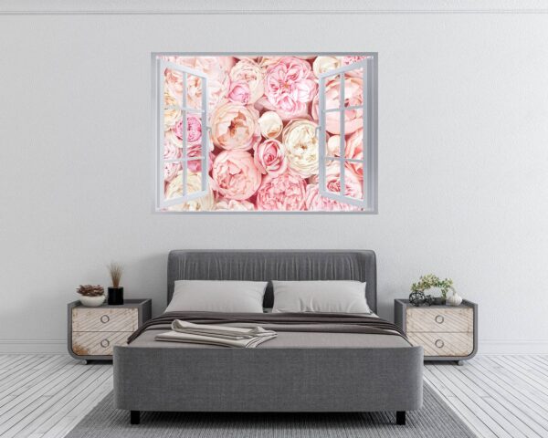 Peonies Wall Sticker - Flower Wall Decal, Self Adhesive, Removable Vinyl, Easy to Install, Wall Decoration, Flower Wall Mural