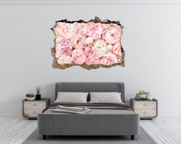 Peonies Wall Sticker - Flower Wall Decal, Self Adhesive, Removable Vinyl, Easy to Install, Wall Decoration, Flower Wall Mural