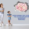 Peonies Wall Sticker - Flower Wall Decal, Self Adhesive, Removable Vinyl, Easy to Install, Wall Decoration, Flower Wall Mural