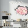 Peonies Wall Sticker - Flower Wall Decal, Self Adhesive, Removable Vinyl, Easy to Install, Wall Decoration, Flower Wall Mural