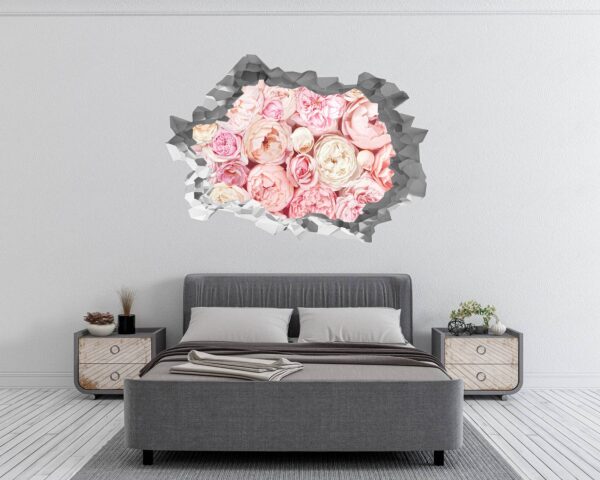 Peonies Wall Sticker - Flower Wall Decal, Self Adhesive, Removable Vinyl, Easy to Install, Wall Decoration, Flower Wall Mural