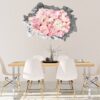 Peonies Wall Sticker - Flower Wall Decal, Self Adhesive, Removable Vinyl, Easy to Install, Wall Decoration, Flower Wall Mural