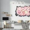 Peonies Wall Sticker - Flower Wall Decal, Self Adhesive, Removable Vinyl, Easy to Install, Wall Decoration, Flower Wall Mural