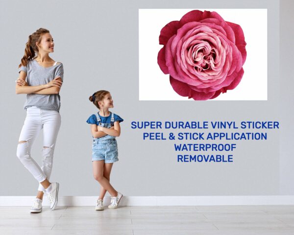 Roses Wall Decal - Flower Wall Sticker, Self Adhesive, Removable Vinyl, Easy to Install, Wall Decoration, Flower Wall Mural