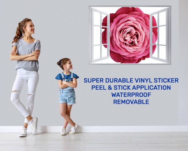 Roses Wall Decal - Flower Wall Sticker, Self Adhesive, Removable Vinyl, Easy to Install, Wall Decoration, Flower Wall Mural