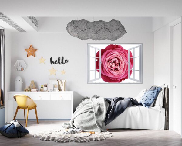 Roses Wall Decal - Flower Wall Sticker, Self Adhesive, Removable Vinyl, Easy to Install, Wall Decoration, Flower Wall Mural