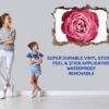 Roses Wall Decal - Flower Wall Sticker, Self Adhesive, Removable Vinyl, Easy to Install, Wall Decoration, Flower Wall Mural