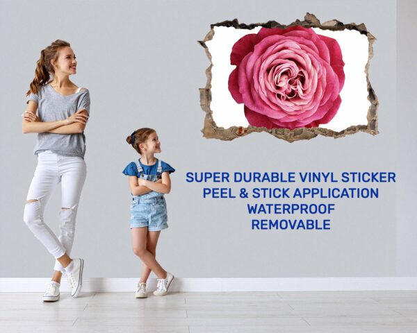 Roses Wall Decal - Flower Wall Sticker, Self Adhesive, Removable Vinyl, Easy to Install, Wall Decoration, Flower Wall Mural