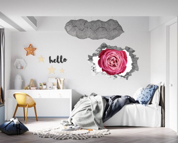 Roses Wall Decal - Flower Wall Sticker, Self Adhesive, Removable Vinyl, Easy to Install, Wall Decoration, Flower Wall Mural